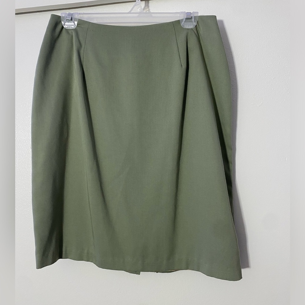 90s Green Marnie West Green Pencil Skirt Size 11/12